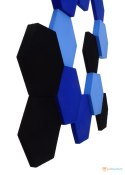 Panel ścienny 3d dekoracyjny piankowy WallMarket Heksagon ciemnoniebieski grubość 2,5 cm