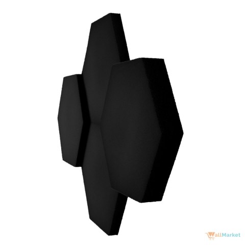Panel ścienny 3d dekoracyjny piankowy WallMarket Heksagon czarny grubość 4,5 cm Panel ścienny 3d dekoracyjny piankowy WallMarket Heksagon czarny grubość 4,5 cm
