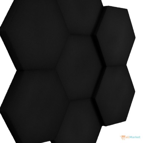 Panel ścienny 3d dekoracyjny piankowy WallMarket Heksagon czarny grubość 4,5 cm Panel ścienny 3d dekoracyjny piankowy WallMarket Heksagon czarny grubość 4,5 cm
