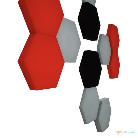 Panel ścienny 3d dekoracyjny piankowy WallMarket Heksagon czarny grubość 4,5 cm Panel ścienny 3d dekoracyjny piankowy WallMarket Heksagon czarny grubość 4,5 cm