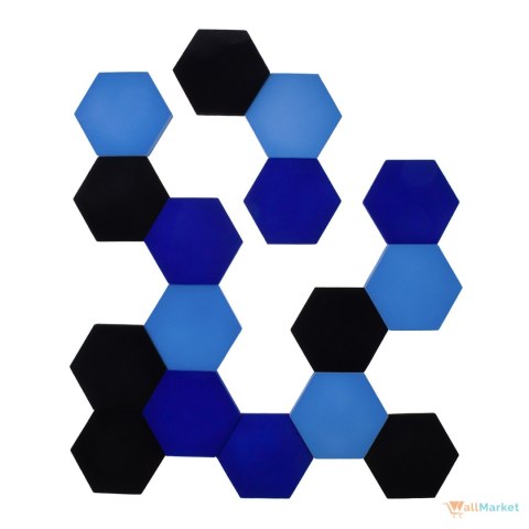 Panel ścienny 3d dekoracyjny piankowy WallMarket Heksagon czarny grubość 4,5 cm Panel ścienny 3d dekoracyjny piankowy WallMarket Heksagon czarny grubość 4,5 cm