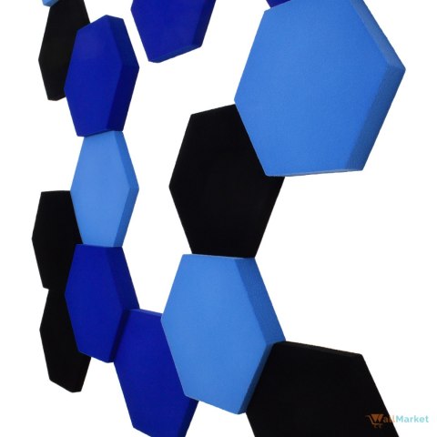 Panel ścienny 3d dekoracyjny piankowy WallMarket Heksagon czarny grubość 4,5 cm Panel ścienny 3d dekoracyjny piankowy WallMarket Heksagon czarny grubość 4,5 cm