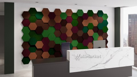 Panel ścienny 3d dekoracyjny piankowy WallMarket Heksagon czarny grubość 4,5 cm Panel ścienny 3d dekoracyjny piankowy WallMarket Heksagon czarny grubość 4,5 cm