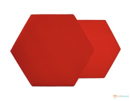 Panel ścienny 3d dekoracyjny piankowy WallMarket Heksagon czerwony grubość 2,5 cm
