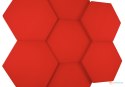 Panel ścienny 3d dekoracyjny piankowy WallMarket Heksagon czerwony grubość 2,5 cm