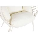 Fotel ogrodowy DKD Home Decor 90 x 65 x 151 cm Metal rattan syntetyczny Biały