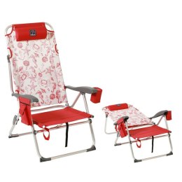 Fotel plażowy Czerwony 108 x 47 x 30 cm