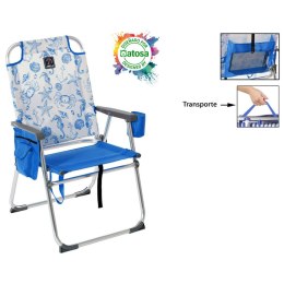 Fotel plażowy Niebieski 87 x 47 x 37 cm