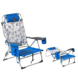 Fotel plażowy Niebieski 87 x 51 x 23 cm