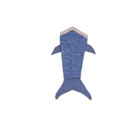 Koc Crochetts Koc Niebieski Rekin 70 x 140 x 2 cm