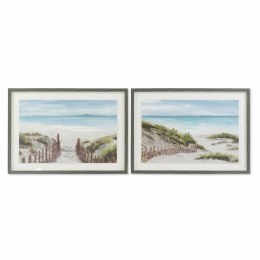 Obraz DKD Home Decor Plaża Śródziemnomorski 70 x 3,3 x 50 cm (2 Sztuk)