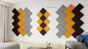 Panel ścienny 3d dekoracyjny piankowy WallMarket Kwadrat czarny grubość 2,5 cm