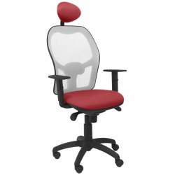 Krzesło Biurowe z Zagłówkiem Jorquera P&C ALI933C Czerwony Kasztanowy