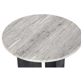 Stolik Home ESPRIT Biały Czarny Marmur Drewno mango 41 x 41 x 51 cm