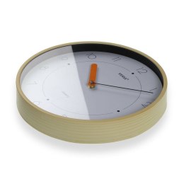 Zegar Ścienny Versa Biały Brązowy Plastikowy Kwarc 4 x 30 x 30 cm