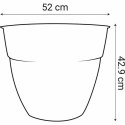 Doniczka EDA Szary Ø 52 cm Ciemny szary Plastikowy Okrągły Nowoczesny