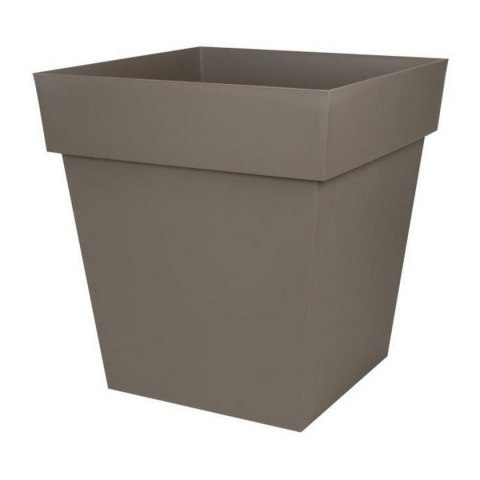 Doniczka EDA Tuscan Taupe Plastikowy Kwadratowy Ø 50 cm (49,5 x 49,5 x 52,5 cm)