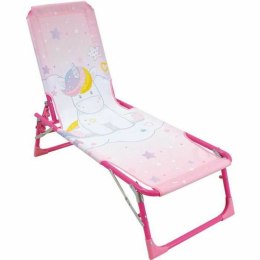 Leżak plażowy Fun House Unicorn Deckchair Sun Lounger 112 x 40 x 40 cm Dziecięcy Składany