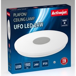 Lampa Sufitowa Activejet AJE-UFO 24W Biały Srebrzysty 80 24 W Metal (4000 K) (1 Sztuk)