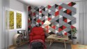 Panel ścienny 3d dekoracyjny piankowy WallMarket Trójkąt czerwony grubość 4,5 cm