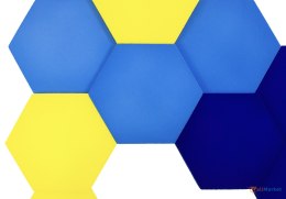 Panele ścienne 3d - 10 szt. zestaw paneli akustycznych Heksagon cytrynowy, jasnoniebieski, ciemnoniebieski
