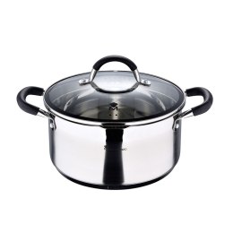 Garnek z Pokrywką Masterpro foodies bgmp-1502-bk Stal nierdzewna (5 L) 24 x 12 cm