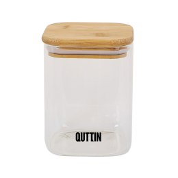 Pojemnik do Przechowywania Żywności Quttin Bambus Szkło borokrzemowe 480 ml (12 Sztuk)