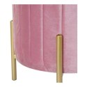 Ergonomiczny DKD Home Decor 8424001829828 44 x 44 x 46 cm Różowy Złoty Metal Aksamit Velvet