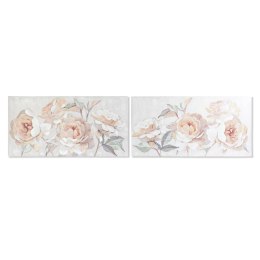 Obraz DKD Home Decor 120 x 3 x 60 cm Kvety Shabby Chic (2 Sztuk)