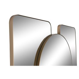 Lustro ścienne Home ESPRIT Złoty Szkło Żelazo Nowoczesny 100 x 5 x 200 cm