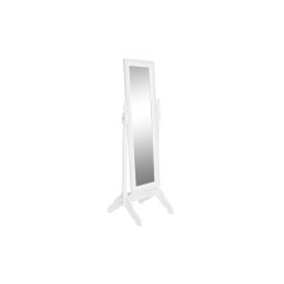 Stojące lustro DKD Home Decor Lustro Biały Drewno MDF (50 x 50 x 157 cm)