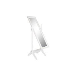 Stojące lustro DKD Home Decor Lustro Biały Drewno MDF (50 x 50 x 157 cm)