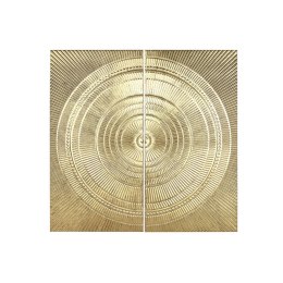 Dekoracja ścienna Home ESPRIT Złoty 97 x 3 x 97 cm (2 Części)