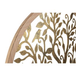 Dekoracja ścienna Home ESPRIT Złoty Naturalny Drzewo Cottage 60 x 1,5 x 60 cm (2 Sztuk)