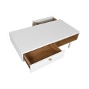 Stolik Home ESPRIT Biały Naturalny Poliuretan Drewno MDF 120 x 60 x 40 cm