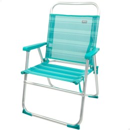 Fotel plażowy Aktive Turkusowy 48 x 88 x 50 cm Aluminium Składany (4 Sztuk)