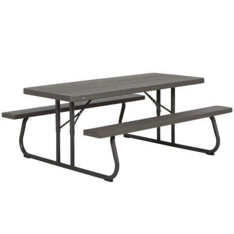 Składany stolik Lifetime Drewno Brązowy Picnic Stal Plastikowy 183 x 74 x 145 cm