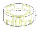 Torba Ochronna Aktive Ø 120 cm Stoły 120 x 60 x 120 cm (6 Sztuk)