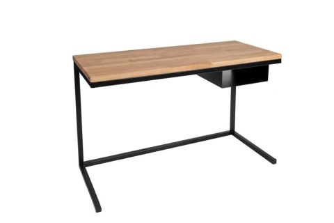 Biurko loft stolik dąb stal Aero 120 x 50 czarny
