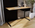 Biurko loft stolik dąb stal Aero 120 x 50 czarny