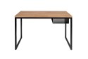 Biurko loft stolik dąb stal Fiemme 120 x 50 czarny