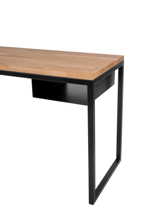 Biurko loft stolik dąb stal Fiemme 120 x 50 czarny