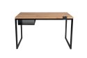 Biurko loft stolik dąb stal Fiemme 120 x 50 czarny