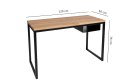 Biurko loft stolik dąb stal Fiemme 120 x 50 czarny