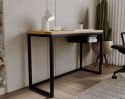 Biurko loftowe stal Livio czarne 120cm x 50cm dąb