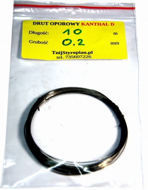 Drut oporowy KANTHAL D 0,2 mm 10 metrów