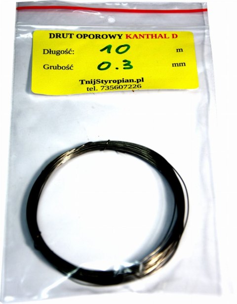 Drut oporowy KANTHAL D 0,3 mm 10 metrów