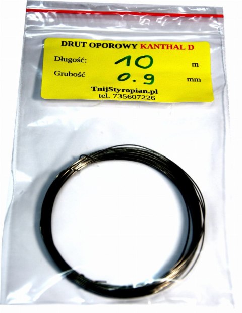 Drut oporowy KANTHAL D 0,9 mm 10 metrów