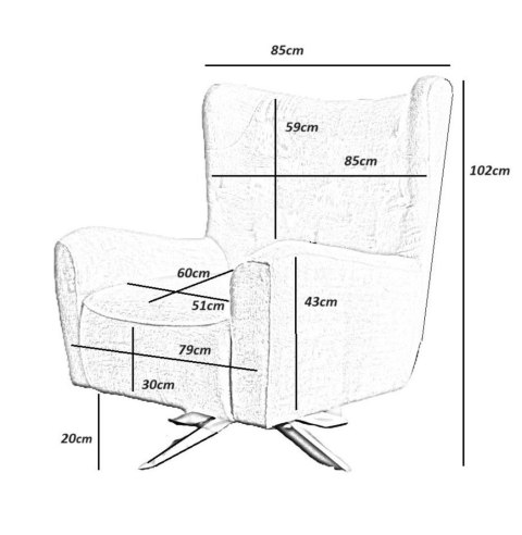 🖤 Fotel Król z mechanizmem obrotowym 🖤