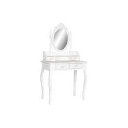 Toaletka Home ESPRIT Biały ABS Lustro Drewno MDF 75 x 42 x 140 cm